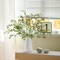 Artificial Greenery Stems, 43.3" Nandina Branches Tall Faux Plant Stems for Vase, Greenery Decor Stems Leaves Bunches for Shop Garden Office Home Décor,2Pcs,Orange